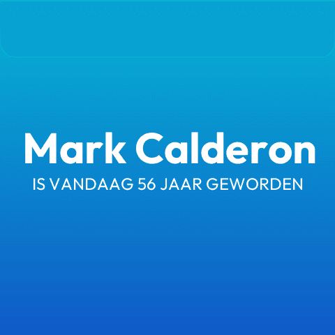 Mark Calderon is vandaag jarig